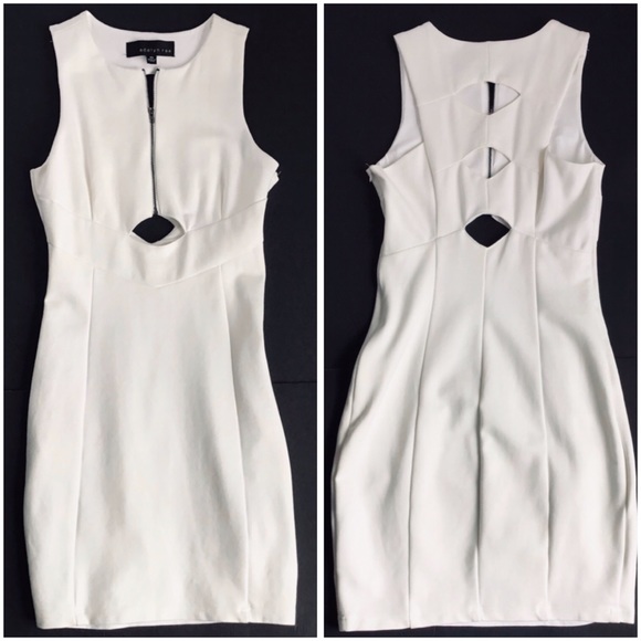 Adelyn Rae | Zipper Front Bodycon Dress | XS - Picture 4 of 8